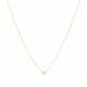 COLLAR CUORE PLATA DORADA ROSA