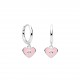 PENDIENTES CUORE PLATA RODIADA ROSA